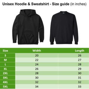 Hoodie Sweatshirt Size Guide Cmthings | CM Things