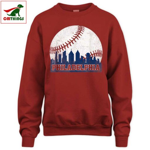 Philadelphia Baseball Skyline Philly Sweatshirt | CM Things