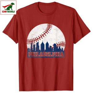 Philadelphia Baseball Skyline Philly T Shirt | CM Things