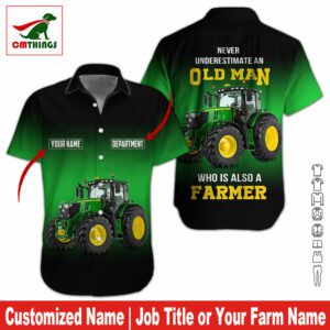 Personalized Farmer Never Underestimate An Old Man Shirt Hawaii | CM Things