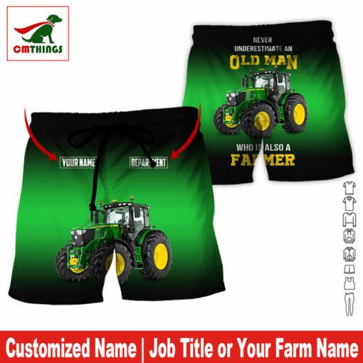 Personalized Farmer Old Man Shorts | CM Things