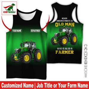 Personalized Farmer Old Man Tank Top Shirt | CM Things
