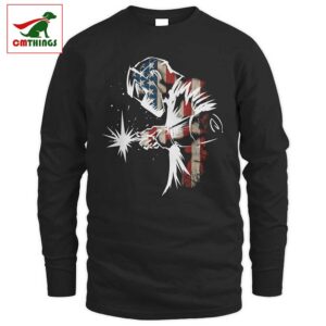 Welder American Flag Usa Patriotic Long Sleeve | CM Things