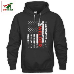 Welder Vintage Usa American Flag Hoodie | CM Things