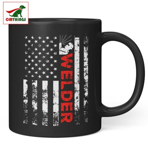 Welder Vintage Usa American Flag Mug | CM Things