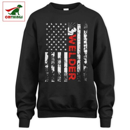 Welder Vintage Usa American Flag Sweatshirt | CM Things