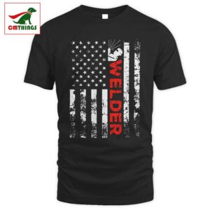 Welder Vintage Usa American Flag T Shirt | CM Things